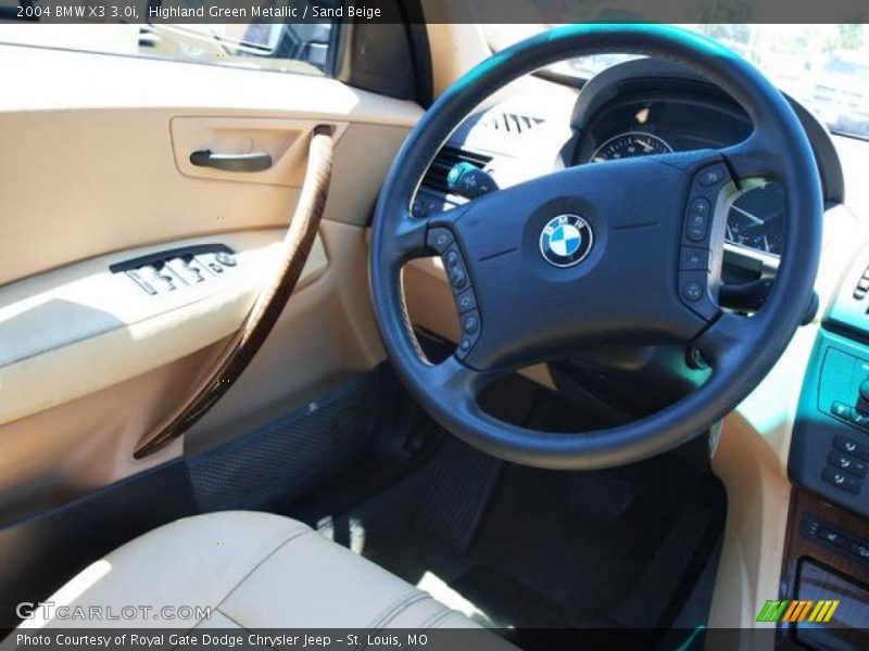Highland Green Metallic / Sand Beige 2004 BMW X3 3.0i