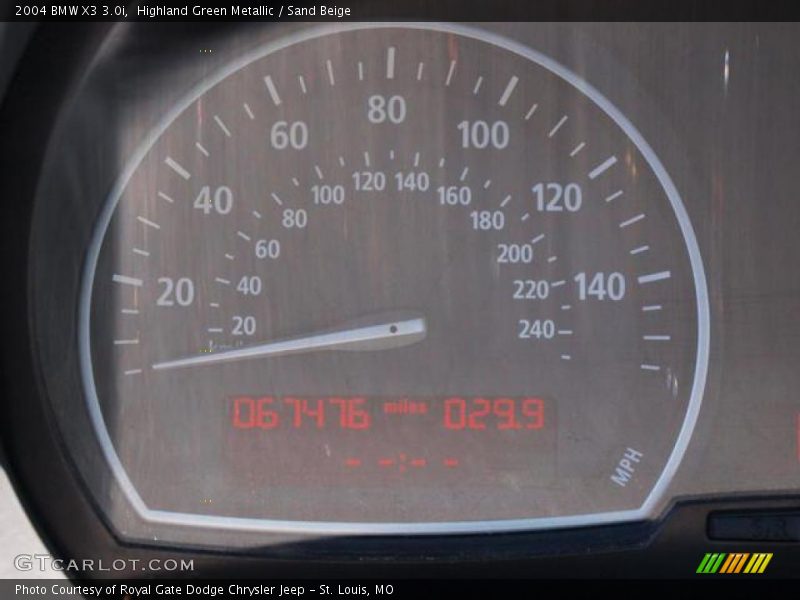 Highland Green Metallic / Sand Beige 2004 BMW X3 3.0i