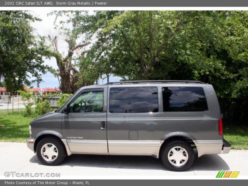 Storm Gray Metallic / Pewter 2002 GMC Safari SLT AWD