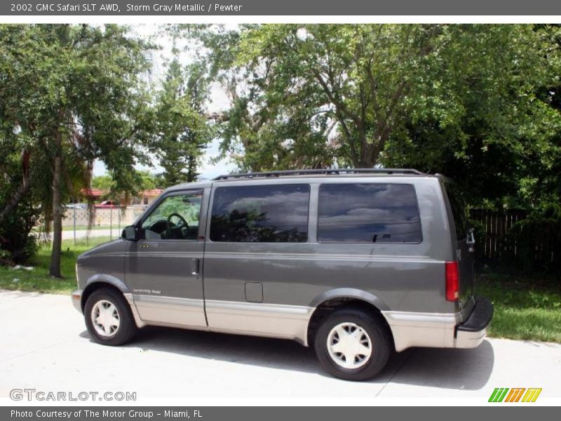 Storm Gray Metallic / Pewter 2002 GMC Safari SLT AWD