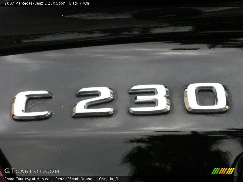 Black / Ash 2007 Mercedes-Benz C 230 Sport