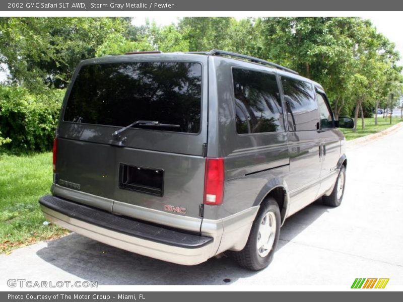 Storm Gray Metallic / Pewter 2002 GMC Safari SLT AWD