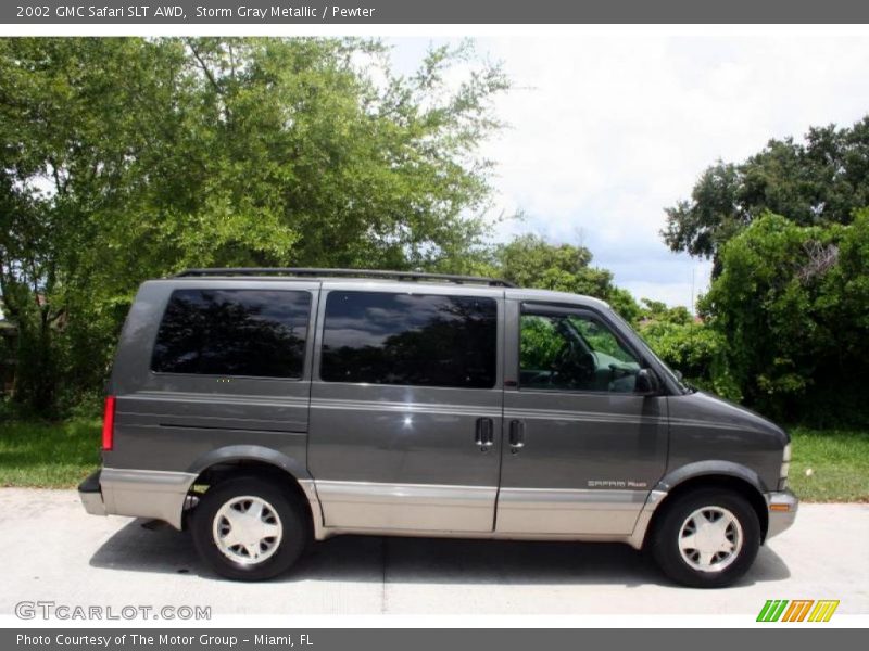 Storm Gray Metallic / Pewter 2002 GMC Safari SLT AWD