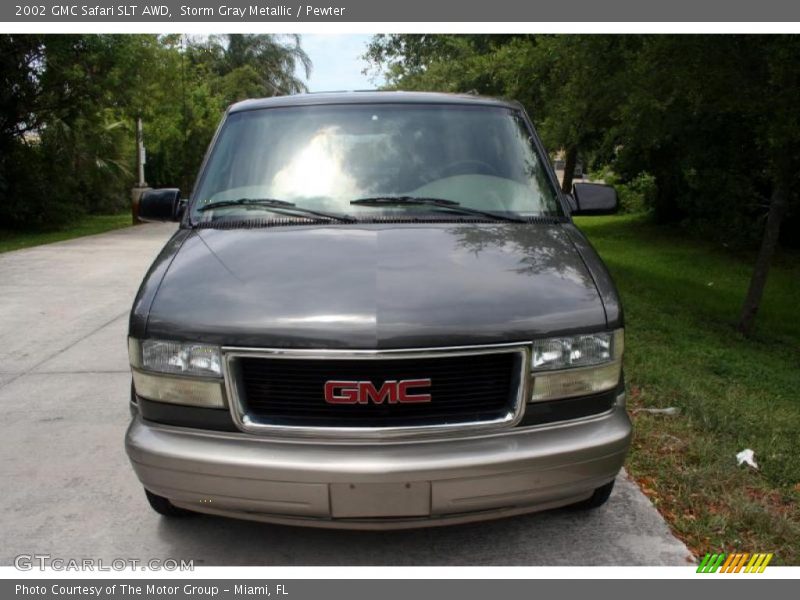 Storm Gray Metallic / Pewter 2002 GMC Safari SLT AWD