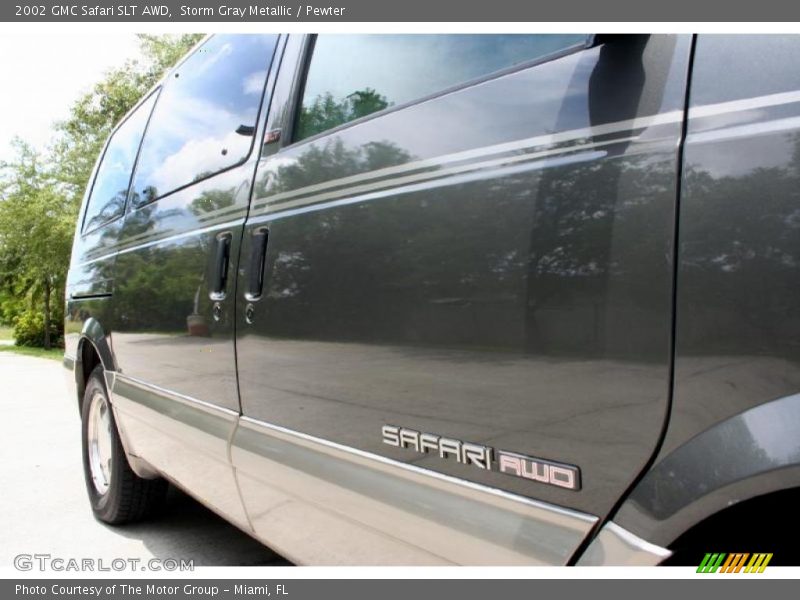Storm Gray Metallic / Pewter 2002 GMC Safari SLT AWD