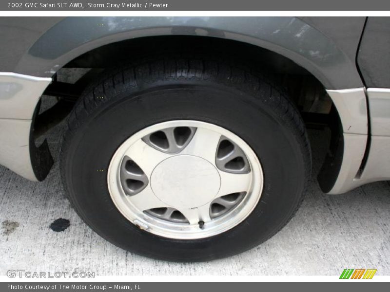 Storm Gray Metallic / Pewter 2002 GMC Safari SLT AWD