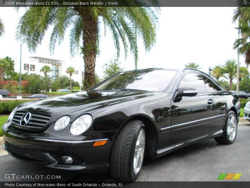 Obsidian Black Metallic / Stone 2006 Mercedes-Benz CL 500