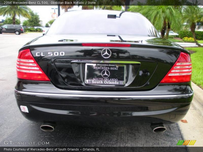 Obsidian Black Metallic / Stone 2006 Mercedes-Benz CL 500