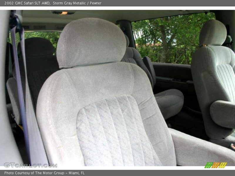 Storm Gray Metallic / Pewter 2002 GMC Safari SLT AWD
