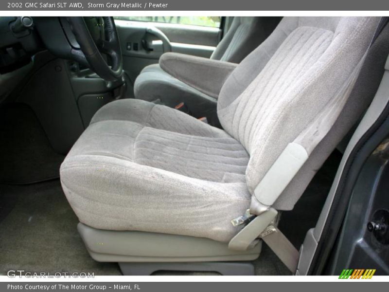 Storm Gray Metallic / Pewter 2002 GMC Safari SLT AWD