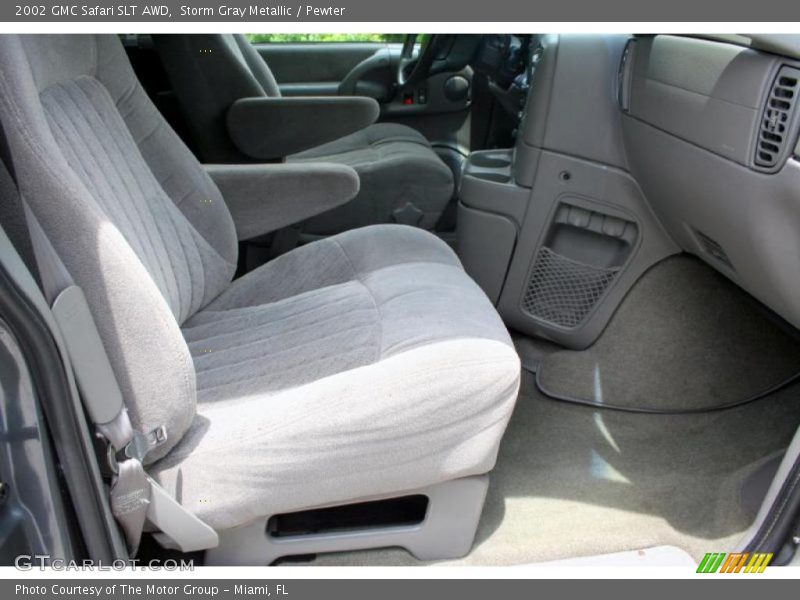 Storm Gray Metallic / Pewter 2002 GMC Safari SLT AWD