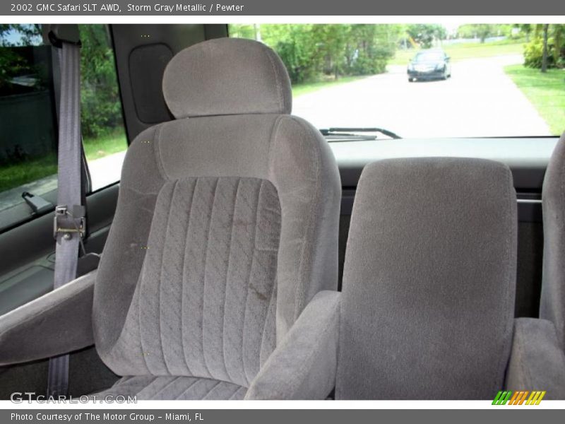 Storm Gray Metallic / Pewter 2002 GMC Safari SLT AWD