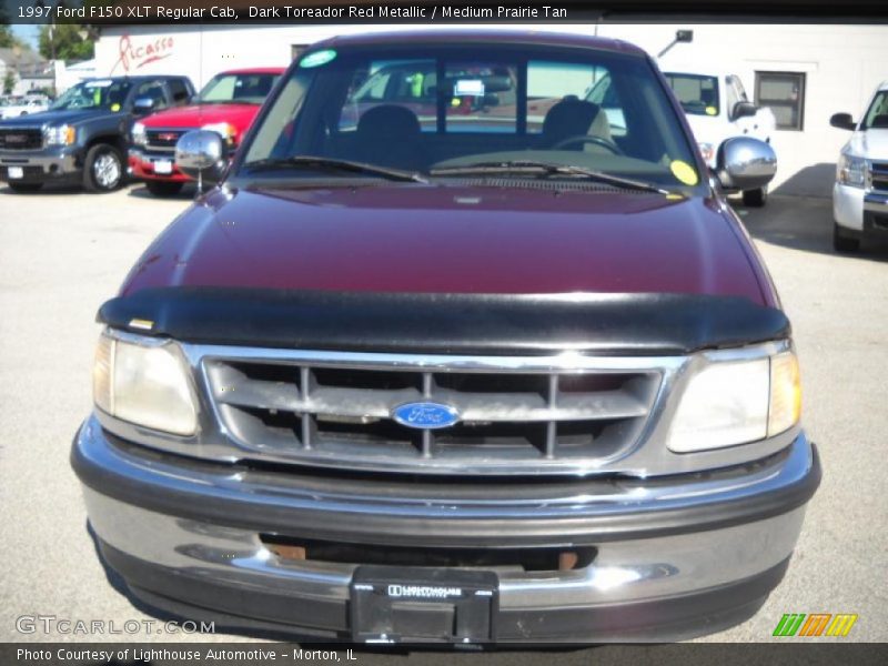 Dark Toreador Red Metallic / Medium Prairie Tan 1997 Ford F150 XLT Regular Cab