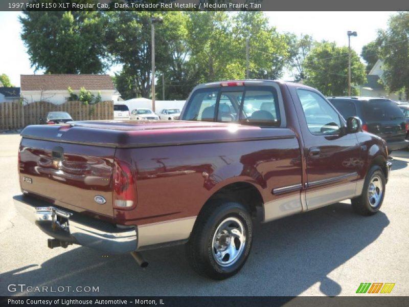 Dark Toreador Red Metallic / Medium Prairie Tan 1997 Ford F150 XLT Regular Cab