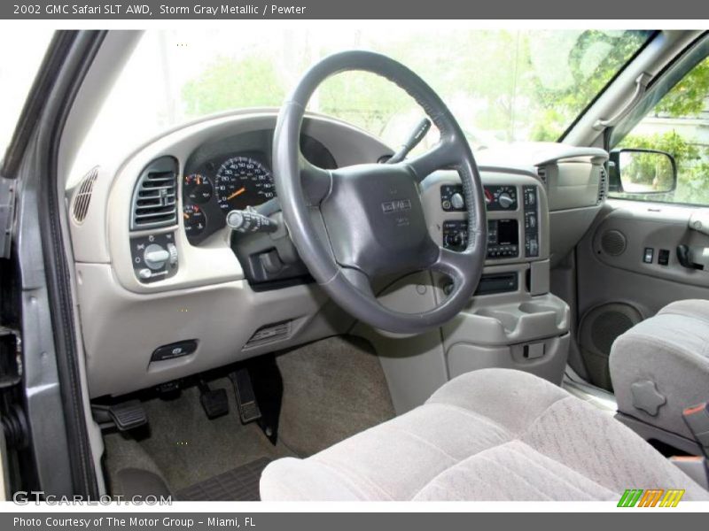 Storm Gray Metallic / Pewter 2002 GMC Safari SLT AWD
