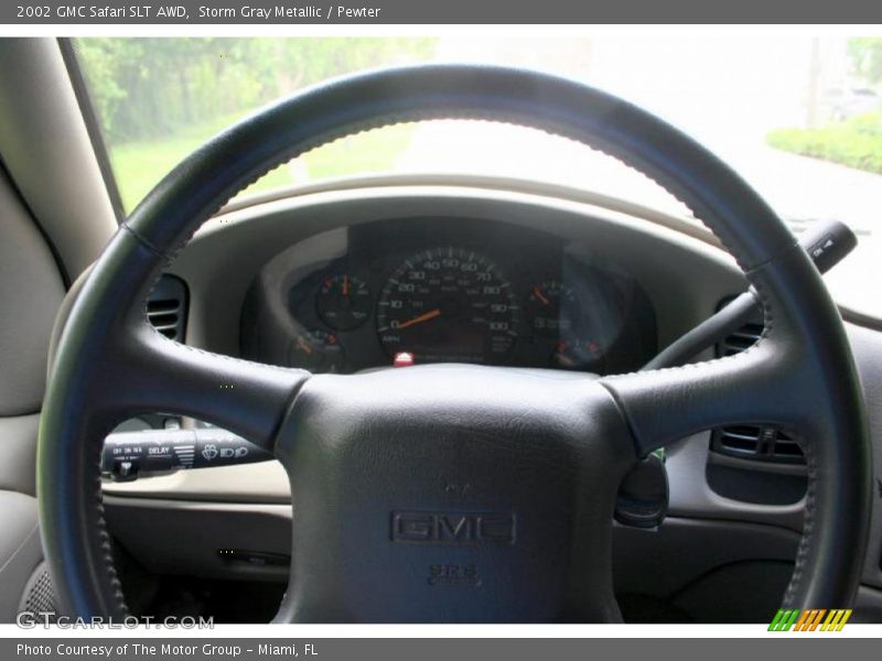 Storm Gray Metallic / Pewter 2002 GMC Safari SLT AWD