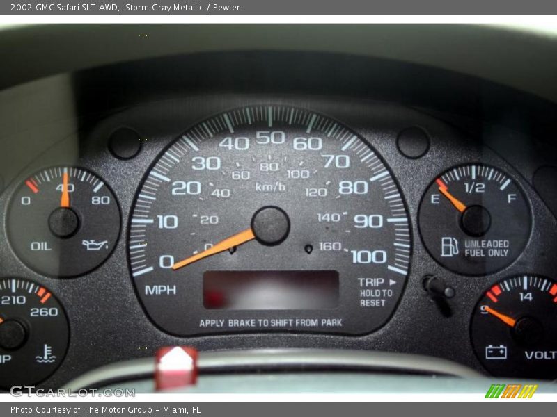 Storm Gray Metallic / Pewter 2002 GMC Safari SLT AWD