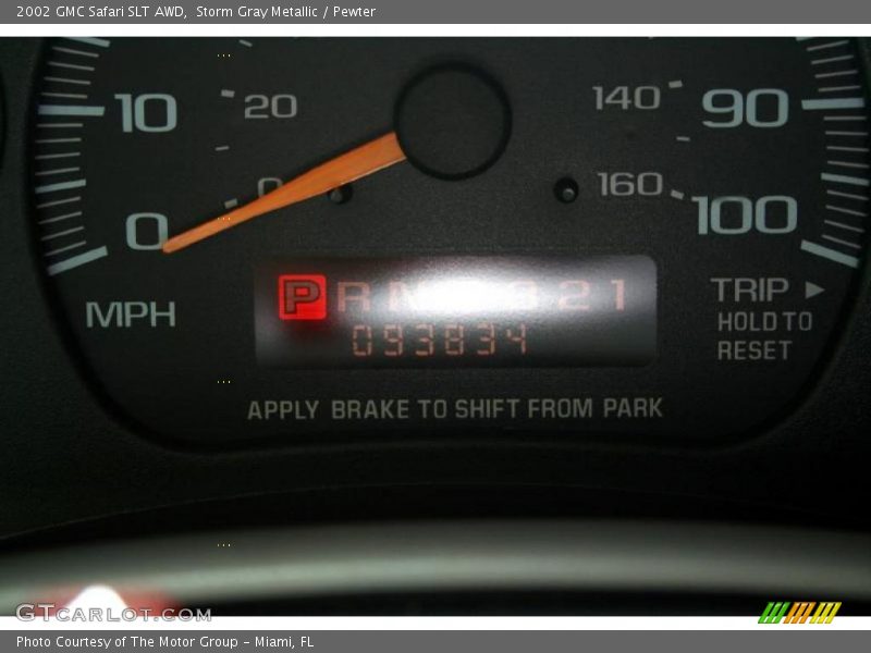 Storm Gray Metallic / Pewter 2002 GMC Safari SLT AWD