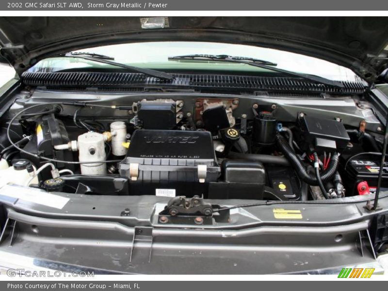 Storm Gray Metallic / Pewter 2002 GMC Safari SLT AWD