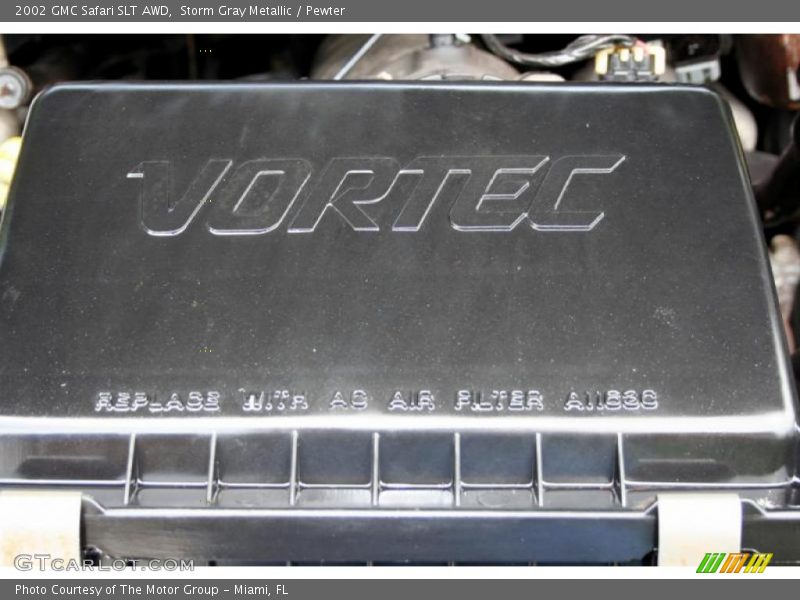 Storm Gray Metallic / Pewter 2002 GMC Safari SLT AWD