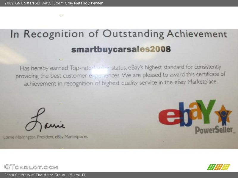 Storm Gray Metallic / Pewter 2002 GMC Safari SLT AWD
