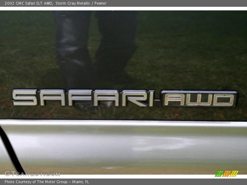 Storm Gray Metallic / Pewter 2002 GMC Safari SLT AWD