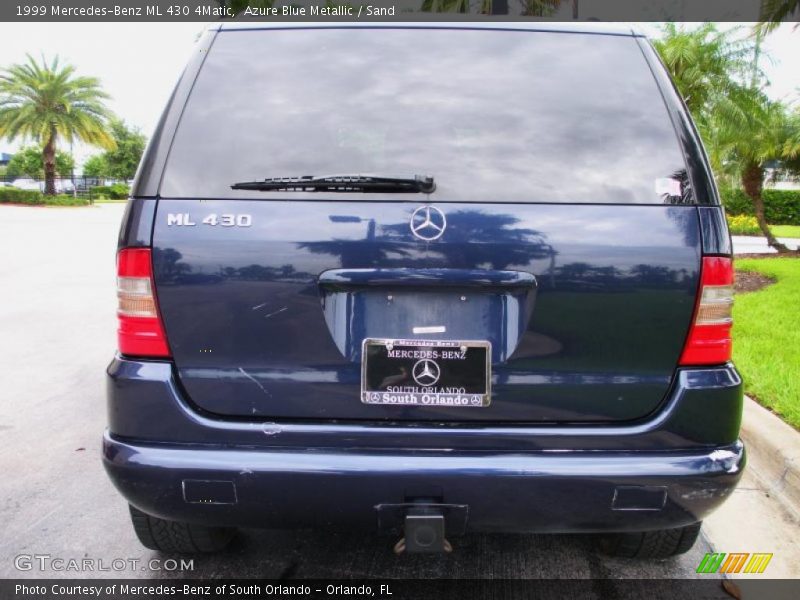 Azure Blue Metallic / Sand 1999 Mercedes-Benz ML 430 4Matic