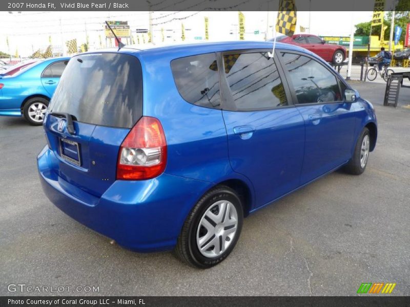 Vivid Blue Pearl / Black 2007 Honda Fit