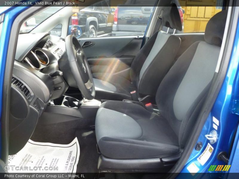 Vivid Blue Pearl / Black 2007 Honda Fit