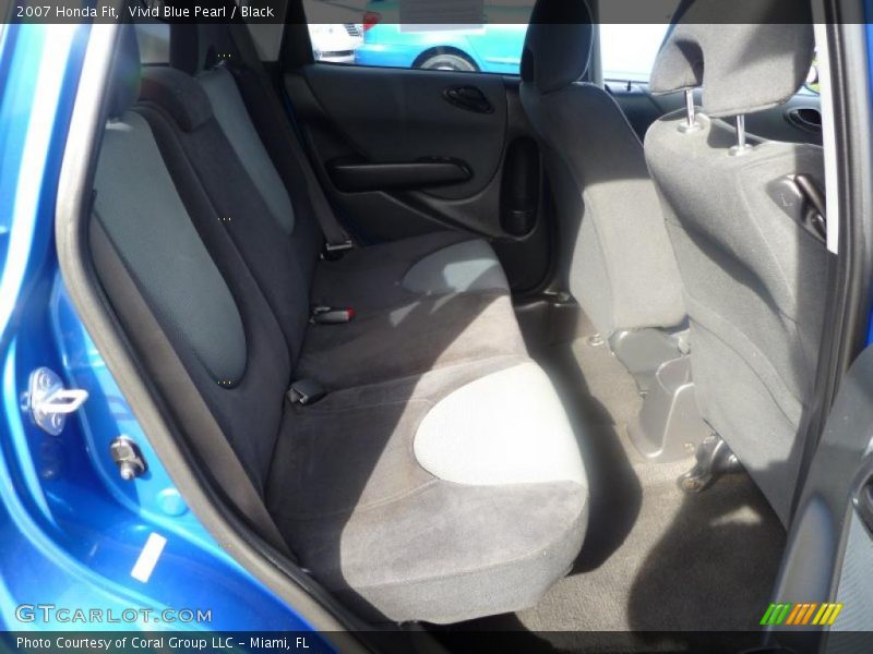 Vivid Blue Pearl / Black 2007 Honda Fit