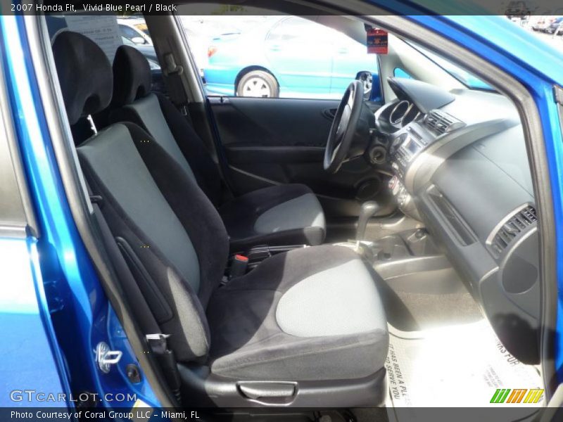 Vivid Blue Pearl / Black 2007 Honda Fit