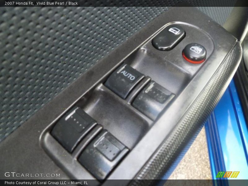 Vivid Blue Pearl / Black 2007 Honda Fit