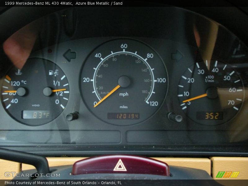 Azure Blue Metallic / Sand 1999 Mercedes-Benz ML 430 4Matic