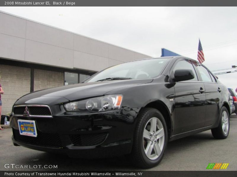 Black / Beige 2008 Mitsubishi Lancer ES