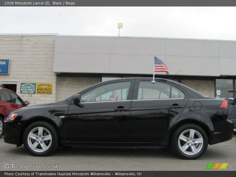 Black / Beige 2008 Mitsubishi Lancer ES