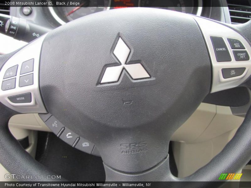 Black / Beige 2008 Mitsubishi Lancer ES