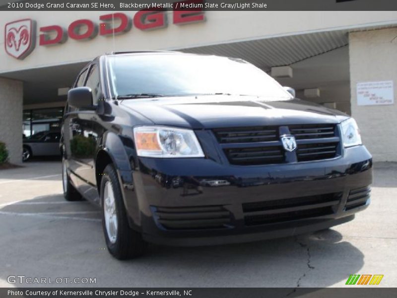 Blackberry Metallic / Medium Slate Gray/Light Shale 2010 Dodge Grand Caravan SE Hero