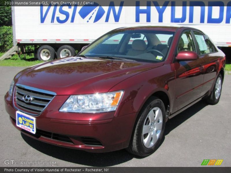 Dark Cherry Red / Camel 2010 Hyundai Sonata GLS
