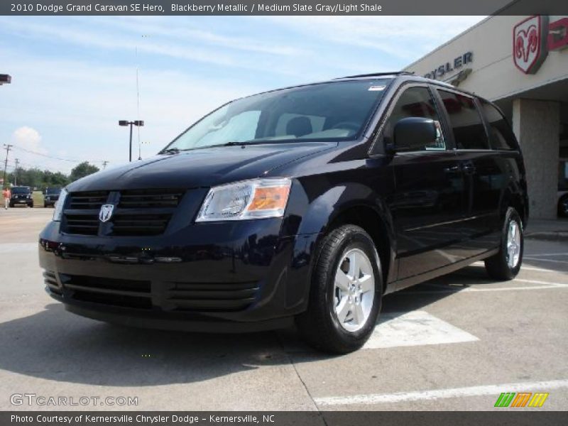 Blackberry Metallic / Medium Slate Gray/Light Shale 2010 Dodge Grand Caravan SE Hero