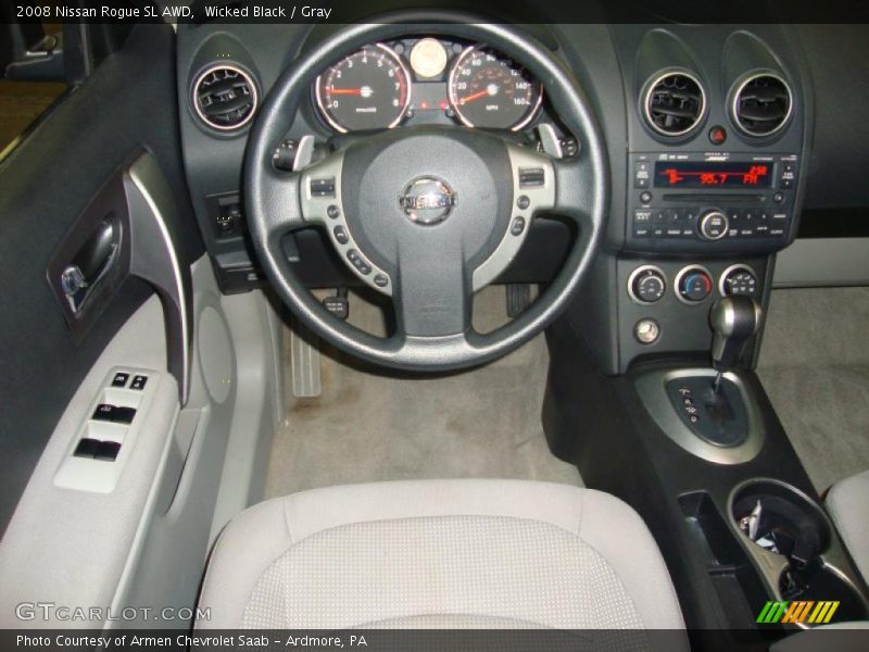 Wicked Black / Gray 2008 Nissan Rogue SL AWD