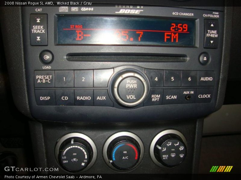 Wicked Black / Gray 2008 Nissan Rogue SL AWD