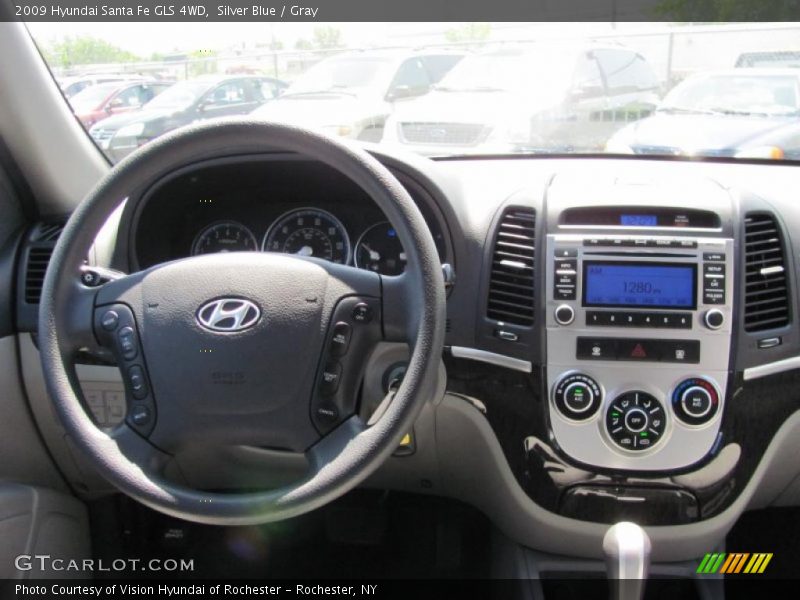 Silver Blue / Gray 2009 Hyundai Santa Fe GLS 4WD