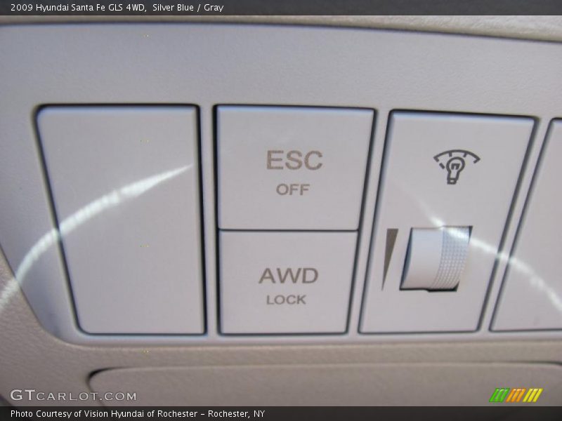 Silver Blue / Gray 2009 Hyundai Santa Fe GLS 4WD
