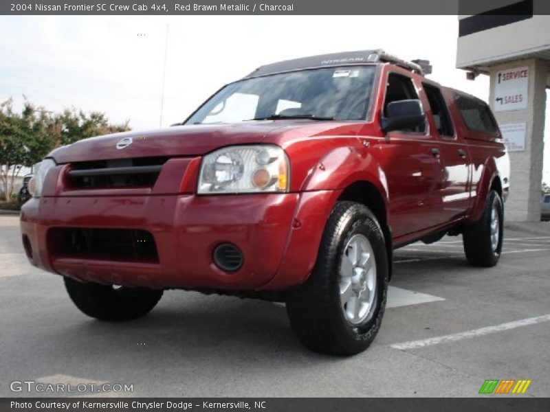 Red Brawn Metallic / Charcoal 2004 Nissan Frontier SC Crew Cab 4x4