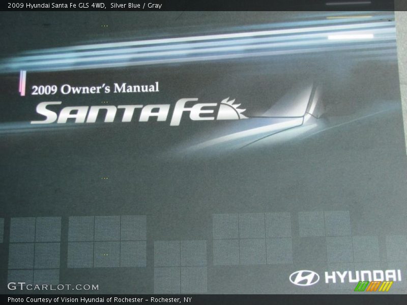 Silver Blue / Gray 2009 Hyundai Santa Fe GLS 4WD