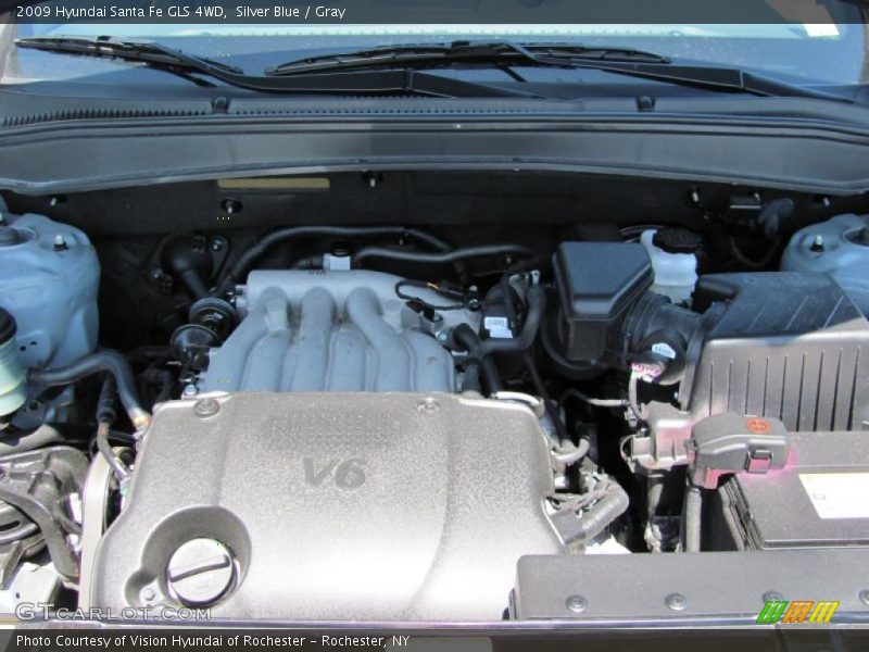 Silver Blue / Gray 2009 Hyundai Santa Fe GLS 4WD
