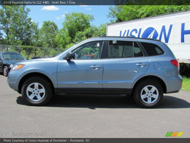 Silver Blue / Gray 2009 Hyundai Santa Fe GLS 4WD