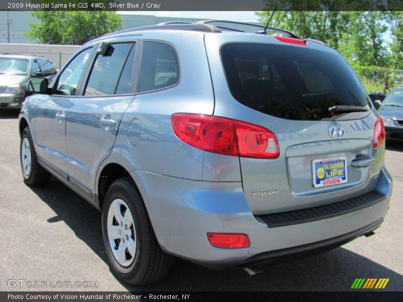 Silver Blue / Gray 2009 Hyundai Santa Fe GLS 4WD