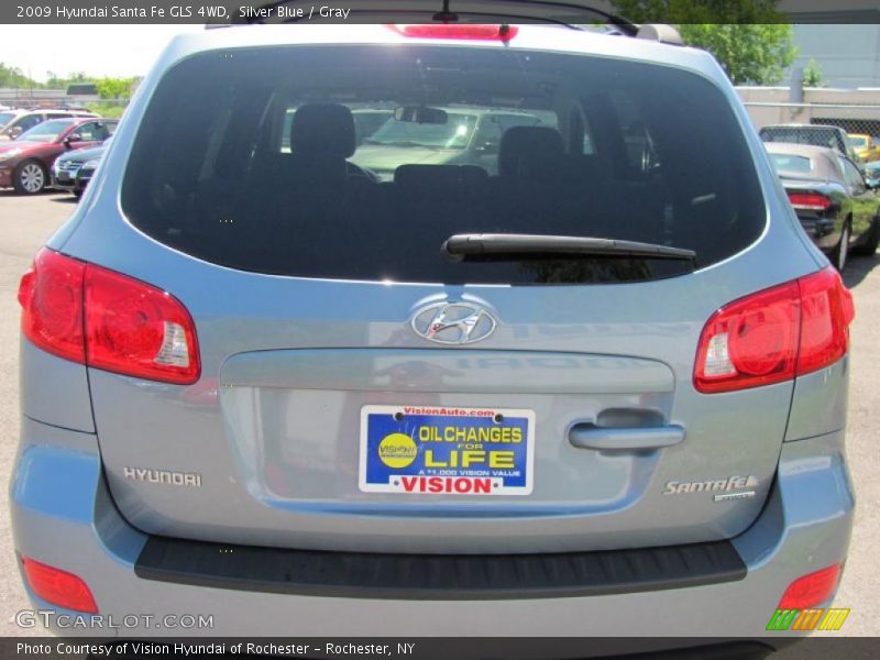 Silver Blue / Gray 2009 Hyundai Santa Fe GLS 4WD