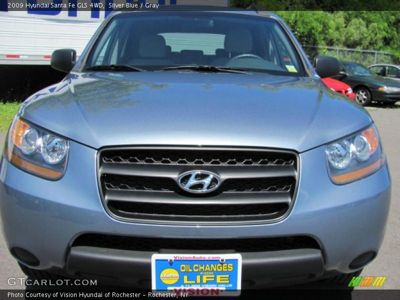 Silver Blue / Gray 2009 Hyundai Santa Fe GLS 4WD